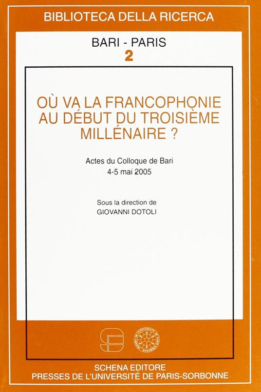 Où va la francophonie au début du troisième millénaire? - copertina