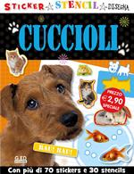 Cuccioli. Stickers stencil disegna. Ediz. illustrata