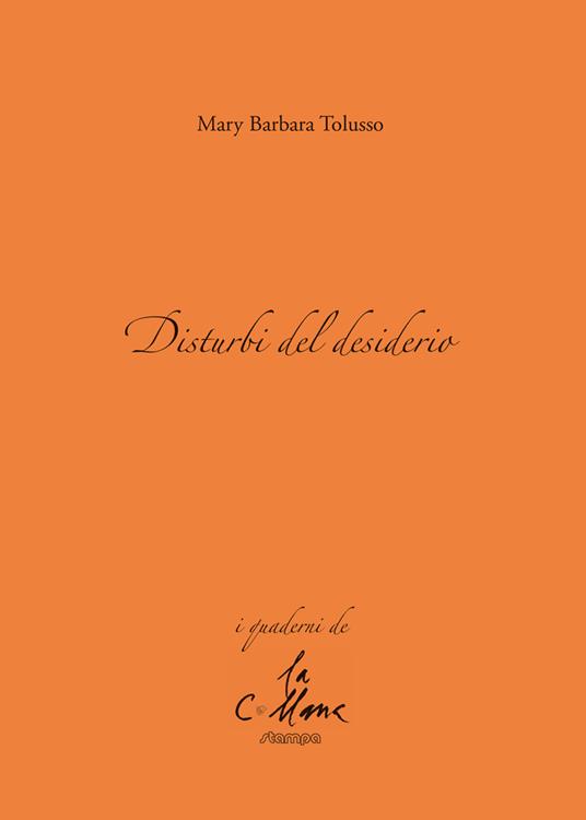 Disturbi del desiderio - Mary Barbara Tolusso - copertina