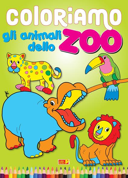 Coloriamo gli animali dello zoo. Ediz. illustrata - copertina