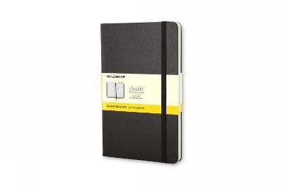 Taccuino Moleskine pocket a quadretti copertina rigida nero. Black