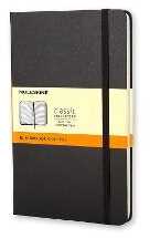 Cartoleria Taccuino classico copertina rigida nera a righe, Paper, Classic, Ruled, Large 13x21, Hard, Polypropylene, Black Moleskine