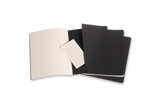 Quaderno Cahier Journal Moleskine XL a righe nero. Black. Set da 3 -  Moleskine - Cartoleria e scuola