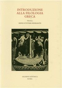 Introduzione alla filologia greca - copertina