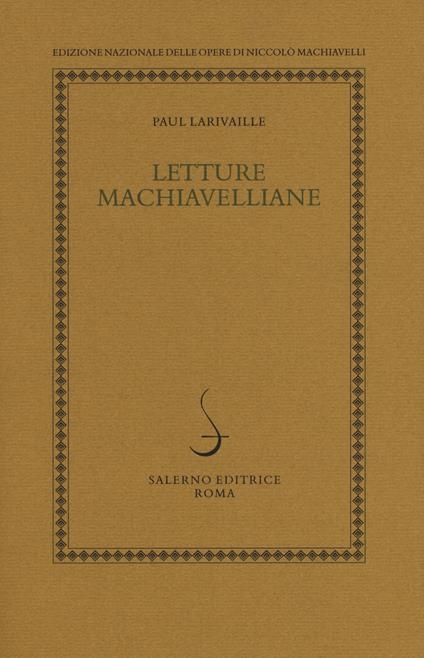 Letture machiavelliane - Paul Larivaille - copertina