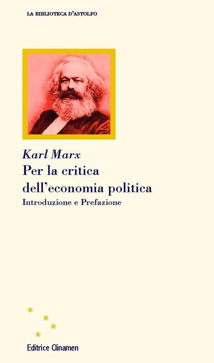 Per la critica dell'economia politica - Karl Marx - copertina