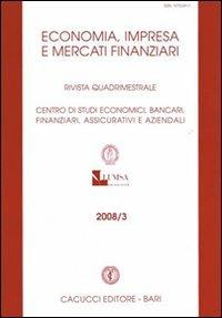 Economia, impresa e mercati finanziari. Rivista quadrimestrale (2008). Vol. 3 - copertina