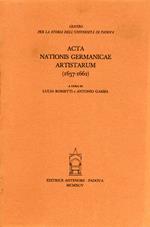 Acta nationis Germanicae artistarum (1637-1662)