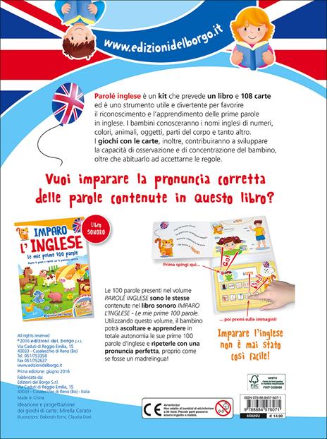 Parolé inglese. Un metodo divertente per imparare l'inglese. Ediz. illustrata. Con Carte - Mirella Cerato,Roberta Fanti - 2