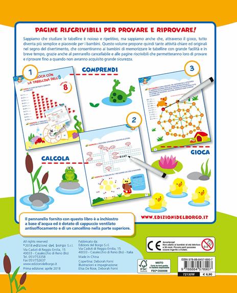 Imparo le tabelline. Con gadget - Deborah Dedemo - 2