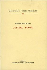 L'ultimo Pound - Massimo Bacigalupo - copertina