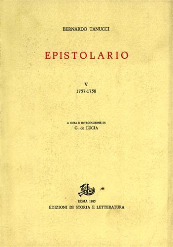 Epistolario. Vol. 5: 1757-1758 - Bernardo Tanucci - copertina