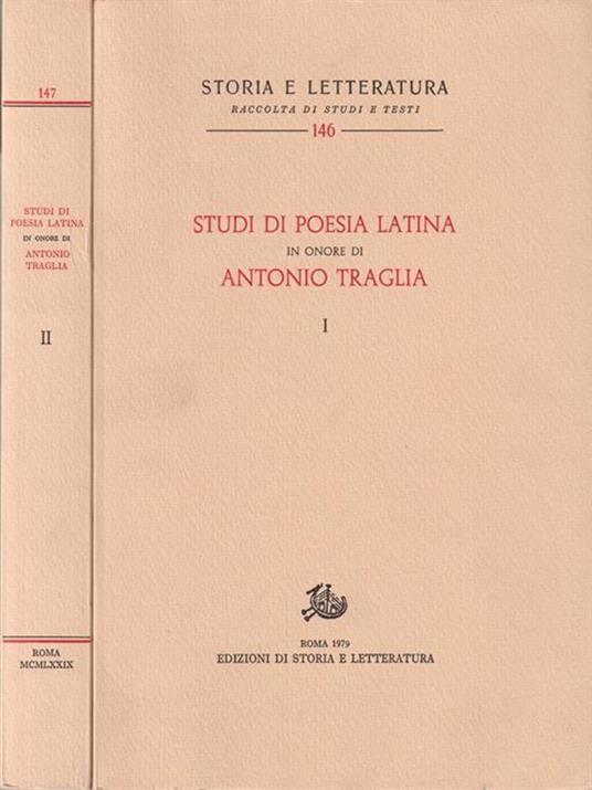 Studi di poesia latina in onore di Antonio Traglia - 2