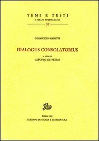 Dialogus consolatorius - Giannozzo Manetti - copertina