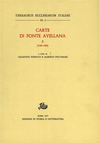 Carte di Fonte Avellana. Vol. 2: 1140-1201 - copertina