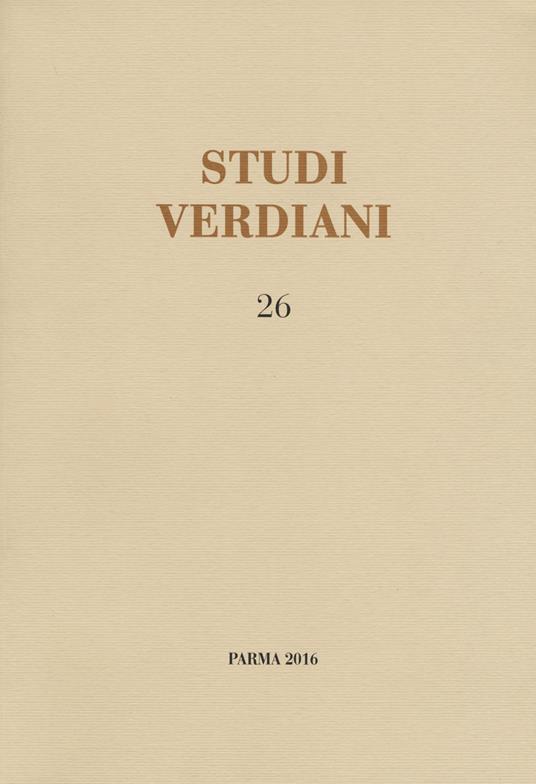 Studi verdiani. Vol. 26 - copertina