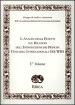 L' analisi degli effetti sul bilancio dell'introduzione dei principi contabili internazionali IAS/IFRS