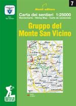 Gruppo del Monte San Vicino. Carta dei sentieri 1:25.000. Ediz. multilingue