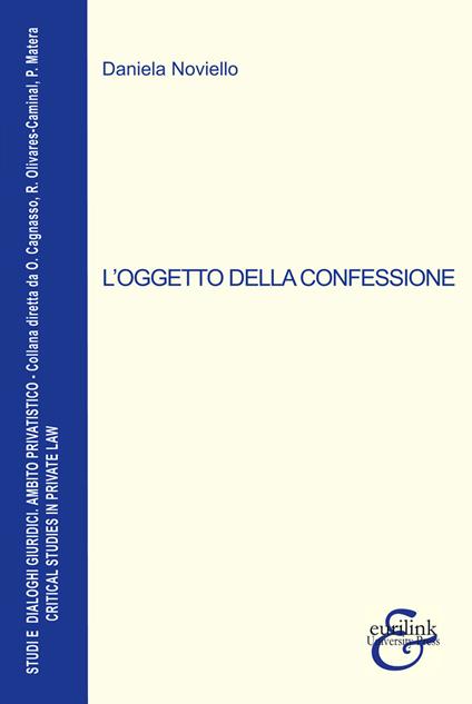 L'oggetto della confessione - Daniela Noviello - copertina