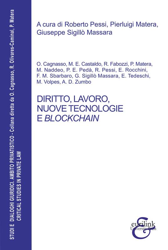 Diritto, lavoro, nuove tecnologie e blockchain - copertina