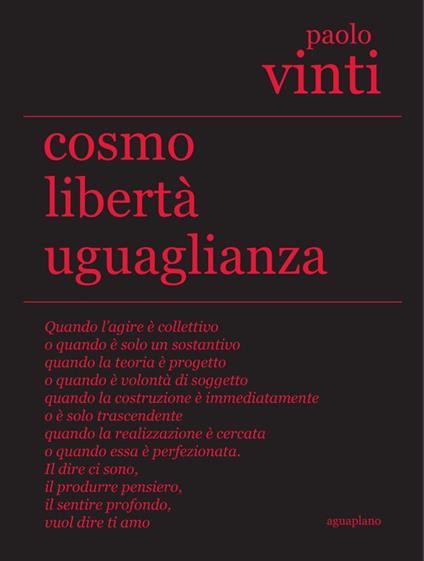 Cosmo libertà uguaglianza - Paolo Vinti - copertina