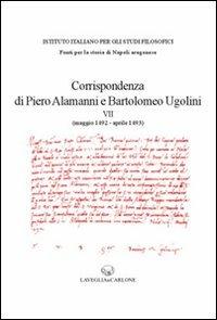 Corrispondenza di Piero Alamanni e Bartolomeo Ugolini (maggio 1492-aprile 1493) - copertina