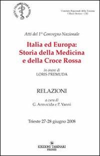 Italia ed Europa. Storia della medicina e della Croce Rossa - copertina