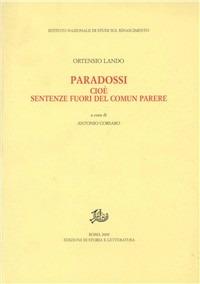 Paradossi, cioè sentenze fuori del comun parere - Ortensio Lando - copertina