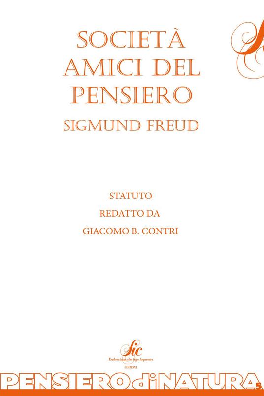 Società amici del pensiero - Giacomo B. Contri - copertina