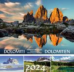 Dolomiti-Dolomiten 2024. Postkartenkalender/calendario cartoline da tavolo orizzontale