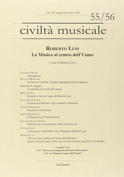 Roberto Lupi. La musica al centro dell'uomo. Ediz. illustrata. Con 2 CD Audio - copertina