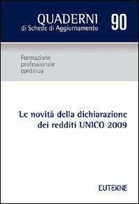 Le novità della dichiarazione dei redditi UNICO 2009 - copertina