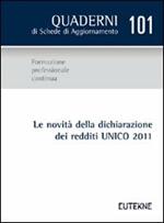 Le novità della dichiarazione dei redditi UNICO 2011