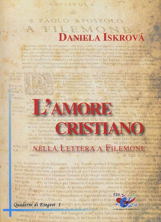 L' amore cristiano nella Lettera a Filemone - Daniela Iskrová - copertina