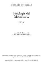 Fisiologia del matrimonio. Ediz. a caratteri diamante e stampa microscopica