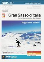 Gran sasso d'Italia. Mappa dello sciatore