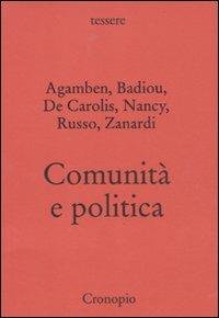 Comunità e politica - copertina