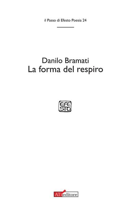 La forma del respiro - Danilo Bramati - copertina