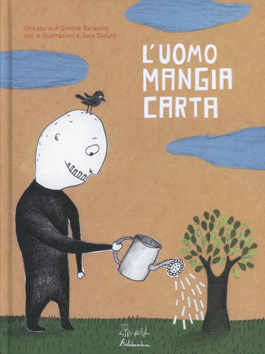 L'uomo mangia carta. Ediz. illustrata - Simone Baracetti - copertina