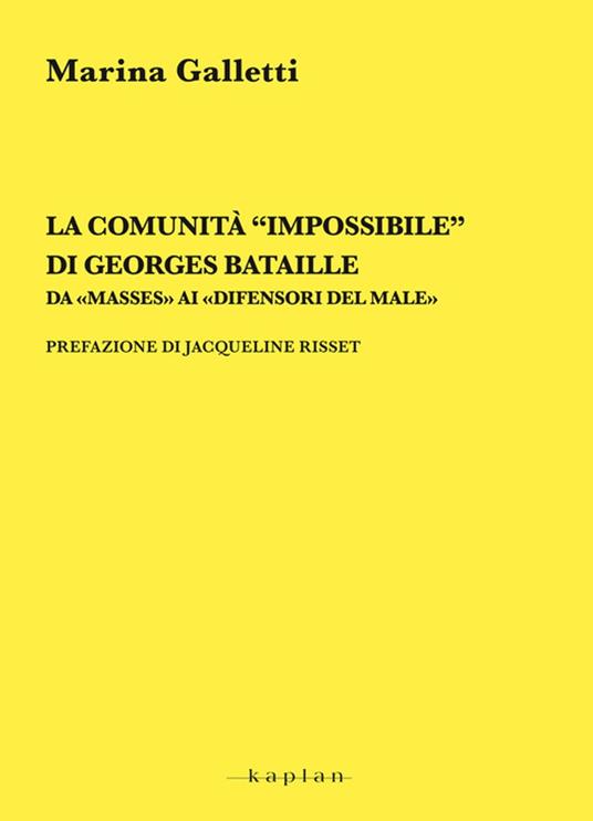 La comunità “impossibile” di Georges Bataille - Marina Galletti - ebook