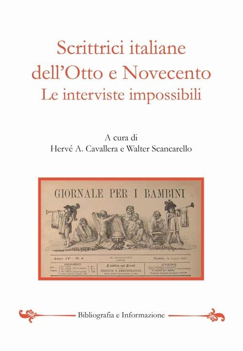 Scrittrici italiane dell'Otto e Novecento. Le interviste impossibili - copertina