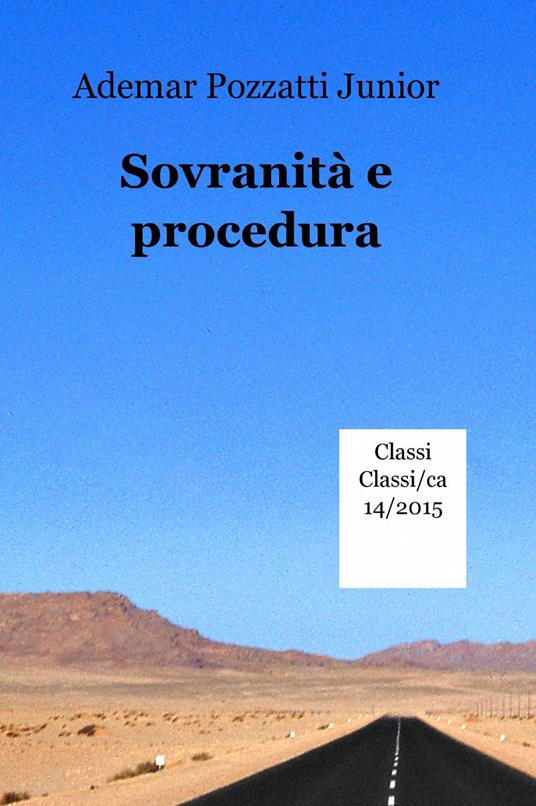 Sovranità e procedura - Ademar jr. Pozzatti - copertina