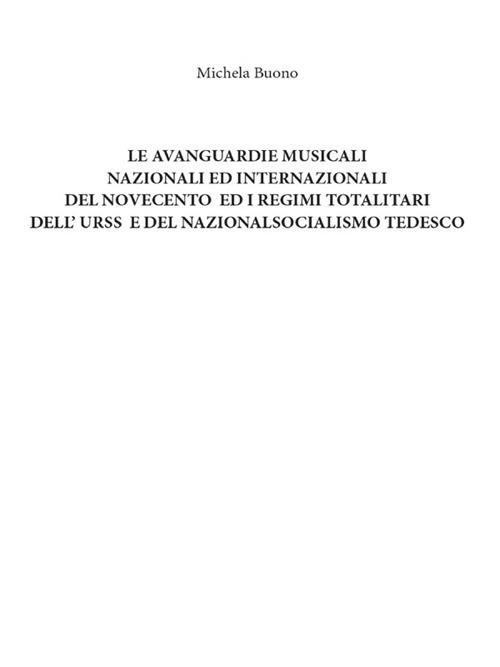 Le avanguardie musicali nazionali ed internazionali ed il socialismo - Michela Buono - ebook