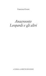 Anacreonte. Leopardi e gli altri