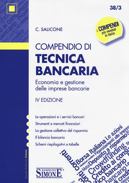 Compendio di tecnica bancaria. Economia e gestione delle imprese bancarie - Concetta Salicone - copertina