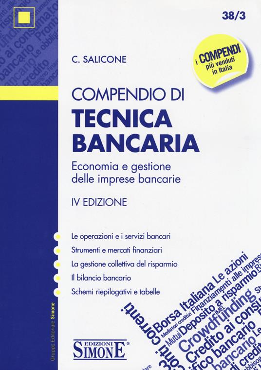 Compendio di tecnica bancaria. Economia e gestione delle imprese bancarie - Concetta Salicone - copertina