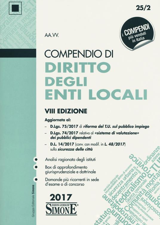 Compendio di diritto degli enti locali - copertina