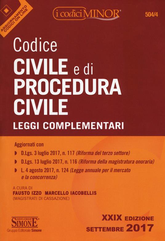 Codice civile e di procedura civile. Leggi complementari. Con aggiornamento online - copertina