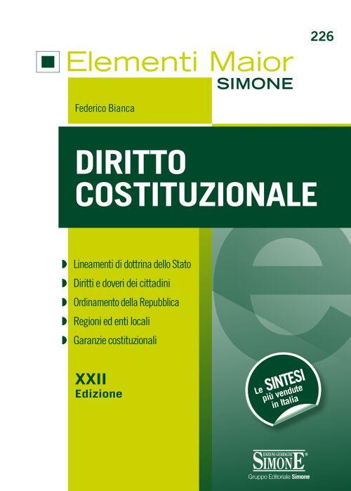 Diritto costituzionale - Federico Bianca - copertina