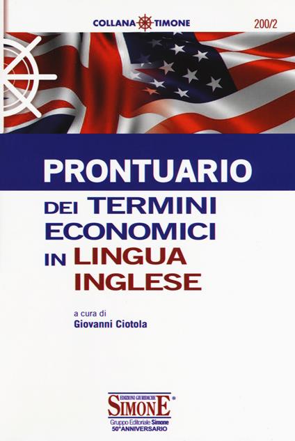 Prontuario dei termini economici in lingua inglese - copertina